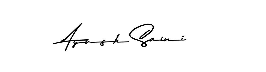Create a beautiful signature design for name Ayush Saini. With this signature (Asem Kandis PERSONAL USE) fonts, you can make a handwritten signature for free. Ayush Saini signature style 9 images and pictures png